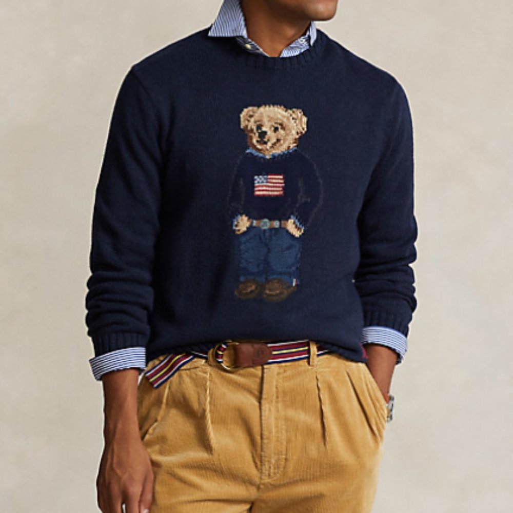 [NWT] Polo Bear Cotton-Linen Sweater